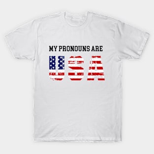 My Pronouns Are USA - Funny USA Meme T-Shirt